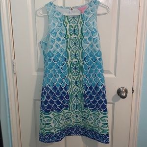 Multi-Scale Back Engineered Scuba Shift Dress